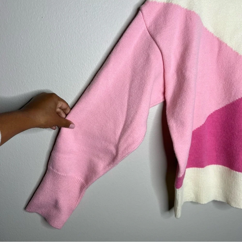 Grace‎ + Karma Color Block Long Sleeve Mock Neck Sweater